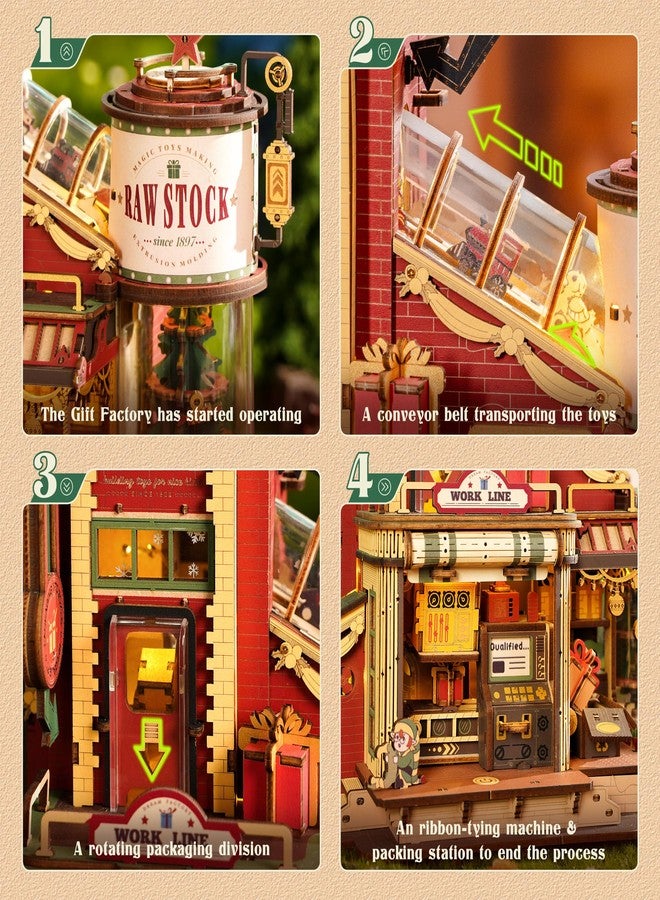 ROBOTIME 3D Wooden Puzzles for Adults, Factory Wooden Music Box EAB01, Gift for Craft Enthusiast Model Building Set - Image 3